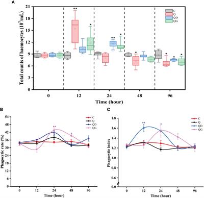 Physiological and transcriptomic analyses reveal critical immune responses to hypoxia and sulfide in the haemolymph of clam Tegillarca granosa